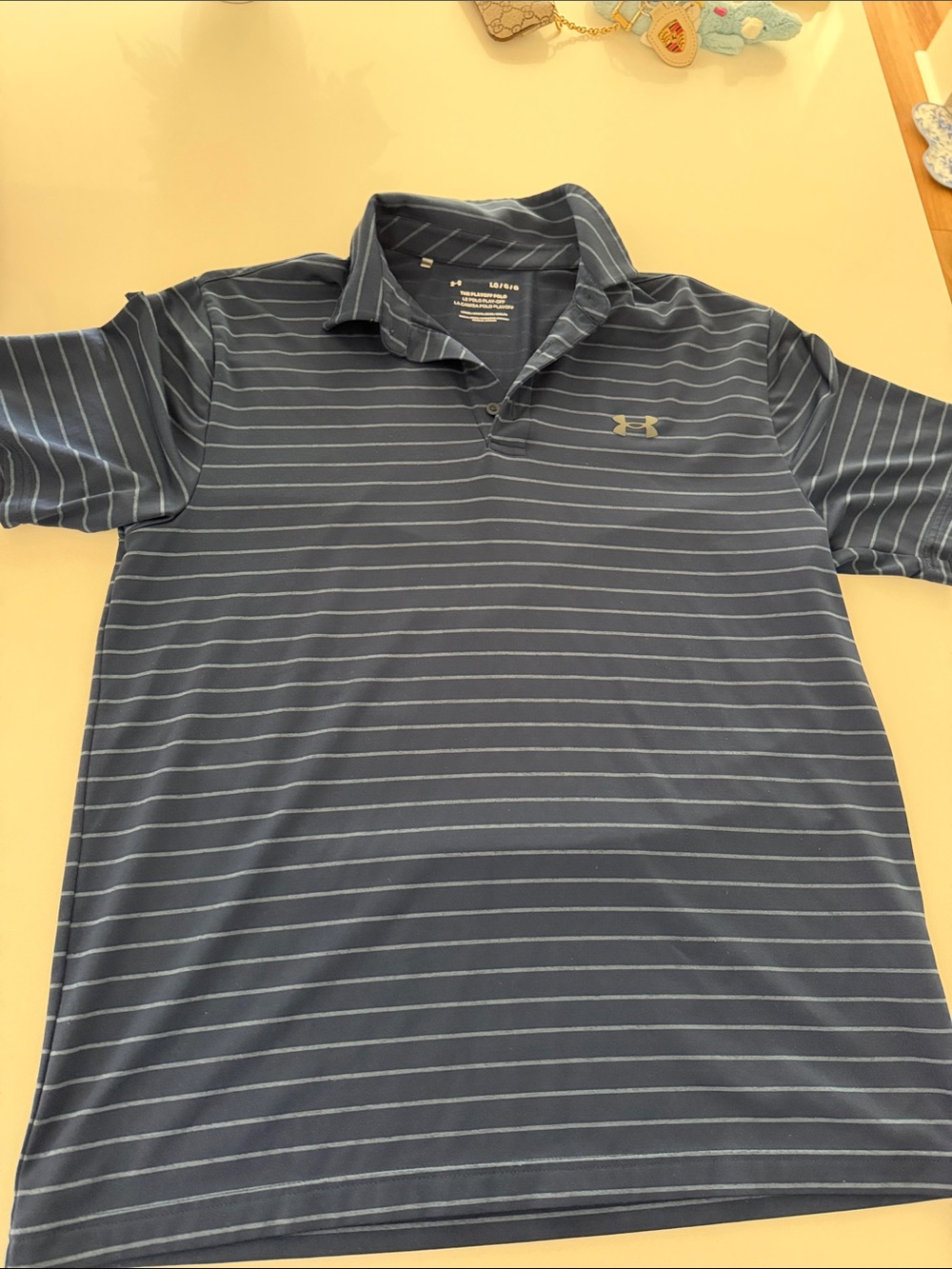 Under Armour Men’s Navy Blue Striped Polo